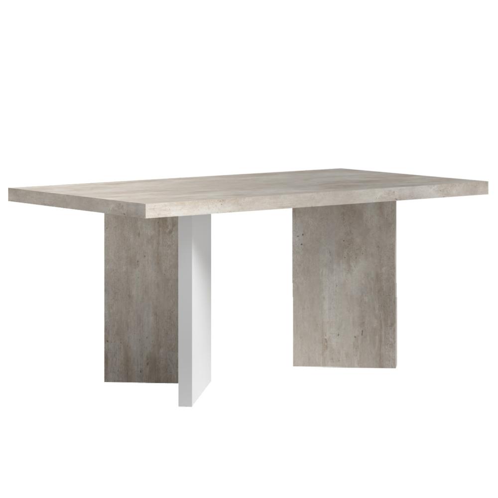 beton feher szurke asztal etkezoasztal modern minimal beton fenyes lakkfeher etkezo butor formavivendi lakberendezes.jpg
